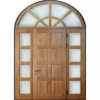 Большая арочная дверь для парадного входа в дом